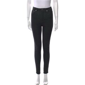 blk dnm jeans Authentic Solid Black High Rise Skinny Denim 25